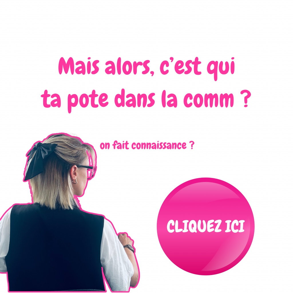 * agence de communication digitale
* chargée de communication freelance
* création de contenu réseaux sociaux
* gestion réseaux sociaux (ou “community management”)
* stratégie de communication
* supports visuels pour réseaux sociaux
* création identité visuelle / branding
* formation réseaux sociaux
* consultante en communication
* communication pour entrepreneurs
* comm’ fun et efficace
* girlboss / entrepreneure créative
* communication stylée
* comm’ qui claque
* visuels qui font waouh ✨
* stratégie sur-mesure
* contenu impactant
* créativité & good vibes
* visibilité boostée
* marque unique et mémorable
* “agence communication réseaux sociaux”
* “création visuels Instagram”
* “formation communication digitale”
* “stratégie marketing pour petites entreprises”
* “accompagnement communication pour entrepreneures”
